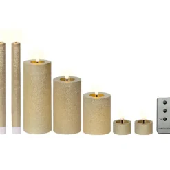 Kaarsen-Lumineo LED kaarsen set - 3x st - lichtroze - afstandsbediening