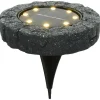 Lumineo prikspot/grondspot grijs - 11 x 2 cm - kunststeen