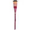 Lumineo Tuinfakkel Bodi - solar - roze - vlameffect - 54 cm