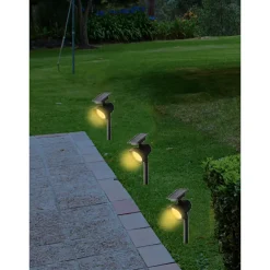 Lumineo Tuinverlichting spots - 2 stuks - solar - 31 cm