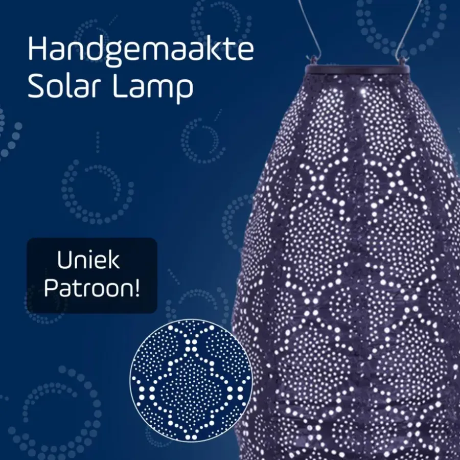 Lichtsnoeren-Lumiz Lampion op zonne energie - Solar tuinverlichting - Paris Set - 5 stuks