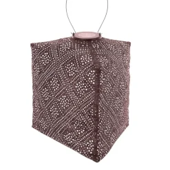 Lichtsnoeren-Lumiz Lampion op zonne energie - Solar tuinverlichting - Plum Set - 3 stuks
