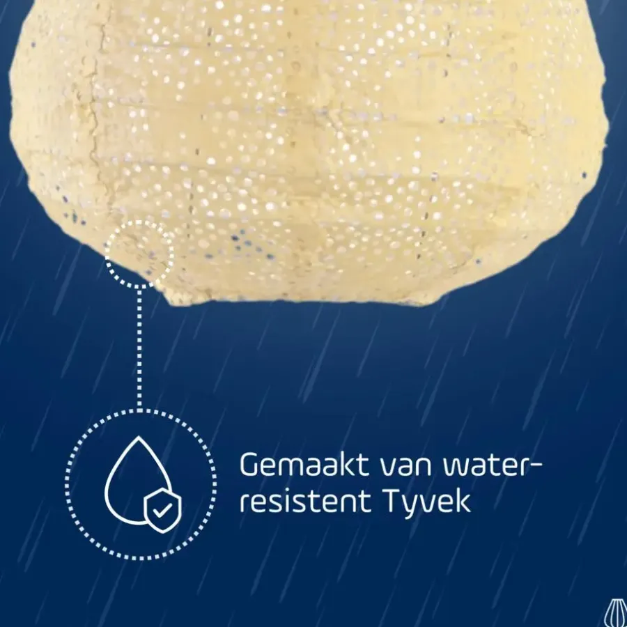 Lumiz Lampion op zonne energie - Solar tuinverlichting - Gele Set - 3 stuks