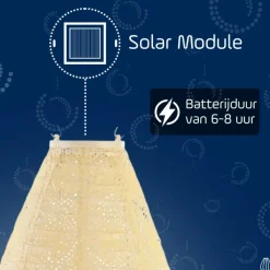 Lumiz Lampion op zonne energie - Solar tuinverlichting - Gele Set - 3 stuks
