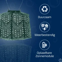 Lichtsnoeren-Lumiz Lampionnen op zonne energie - Tuinverlichting - Wenen Set - 3 stuks