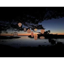 Buitenverlichting-Lumiz Solar Buitenlampion - Sashiko Balloon - XL - Licht Taupe