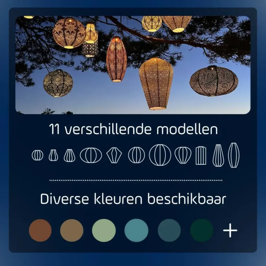 Buitenverlichting-Lumiz Solar Buitenlampion - Sashiko Balloon - XL - Licht Taupe