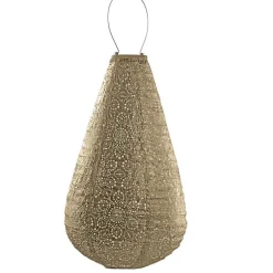 Buitenverlichting-Lumiz Solar Lampion Fiore Drop - 28 cm - Goud