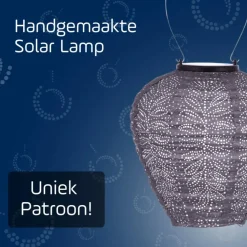 Lichtsnoeren-Lumiz Solar Lampion Folia Balloon - 20 cm - Lichtpaars