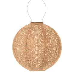 Lichtsnoeren-Lumiz Solar Lampion Lace Rond - 30 cm - Abrikoos