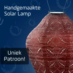 Buitenverlichting-Lumiz Solar Lampion Mandela Jar - 30 cm - Koper