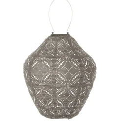 Lichtsnoeren-Lumiz Solar Lampion Mandela Jar - 30 cm - Taupe