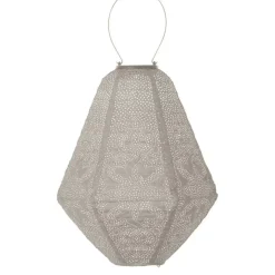 Lichtsnoeren-Lumiz Solar Lampion Marrakesh Can - 30 cm - Licht Taupe