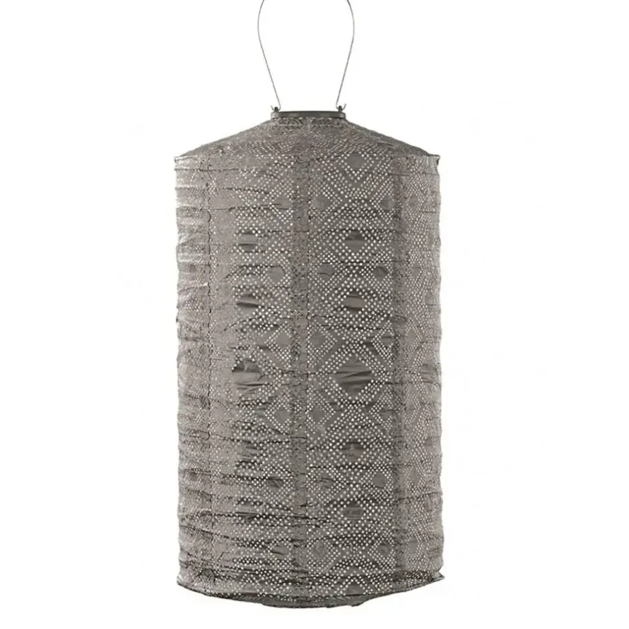 Lumiz Solar Lampion Mosaic Cylinder - 28 cm - Taupe