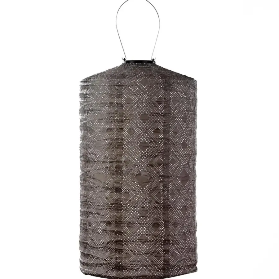 Lumiz Solar Lampion Mosaic Cylinder - 28 cm - Taupe