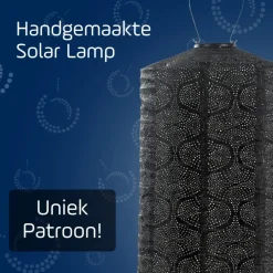Lumiz Solar Lampion Mosaic Cylinder - 28 cm - Taupe