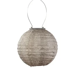 Buitenverlichting-Lumiz Solar Lampion Spectare Rond - 20 cm - Licht Taupe