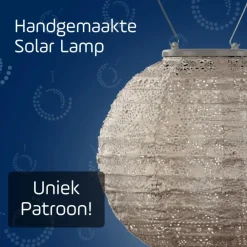Buitenverlichting-Lumiz Solar Lampion Spectare Rond - 20 cm - Licht Taupe