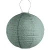 Lichtsnoeren-Lumiz Solar Lampion Tigres Rond - 40 cm - Sage Green
