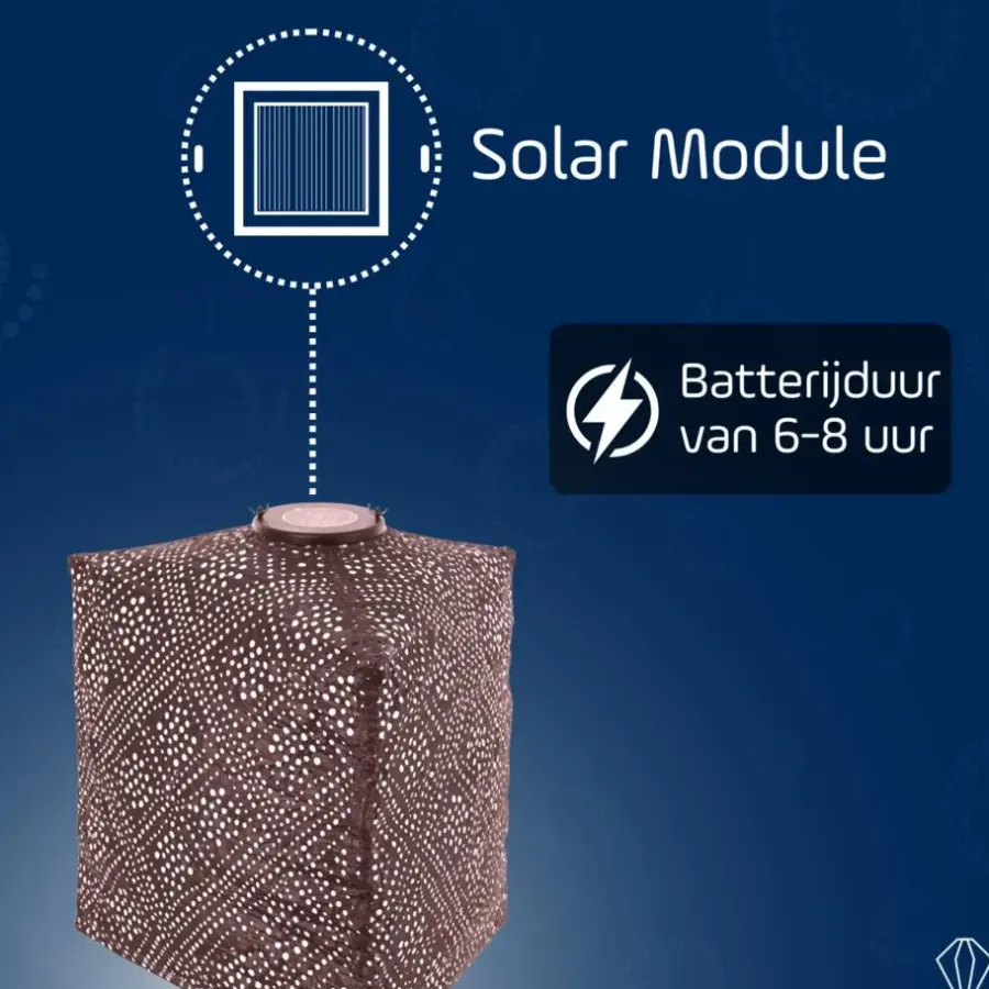 Lumiz Solar Lampion Topaze Triangle - 28 cm - Plum