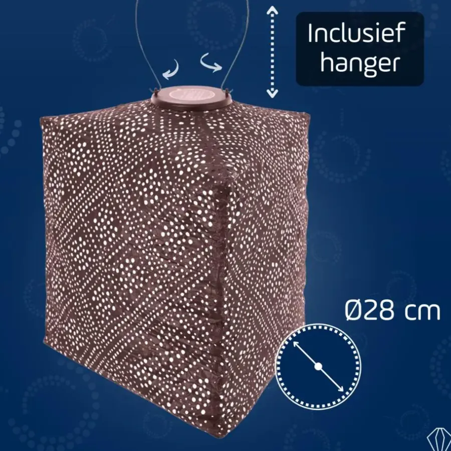 Lumiz Solar Lampion Topaze Triangle - 28 cm - Plum