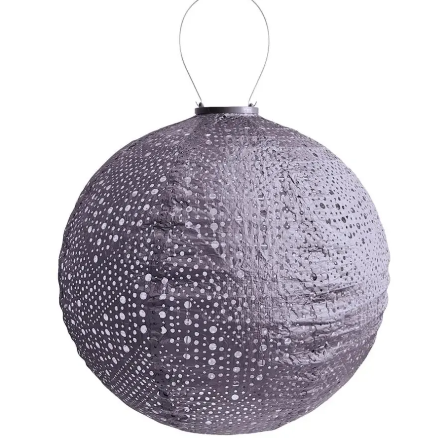 Lichtsnoeren-Lumiz Solar Lampion Verso Rond - 40 cm - Paars