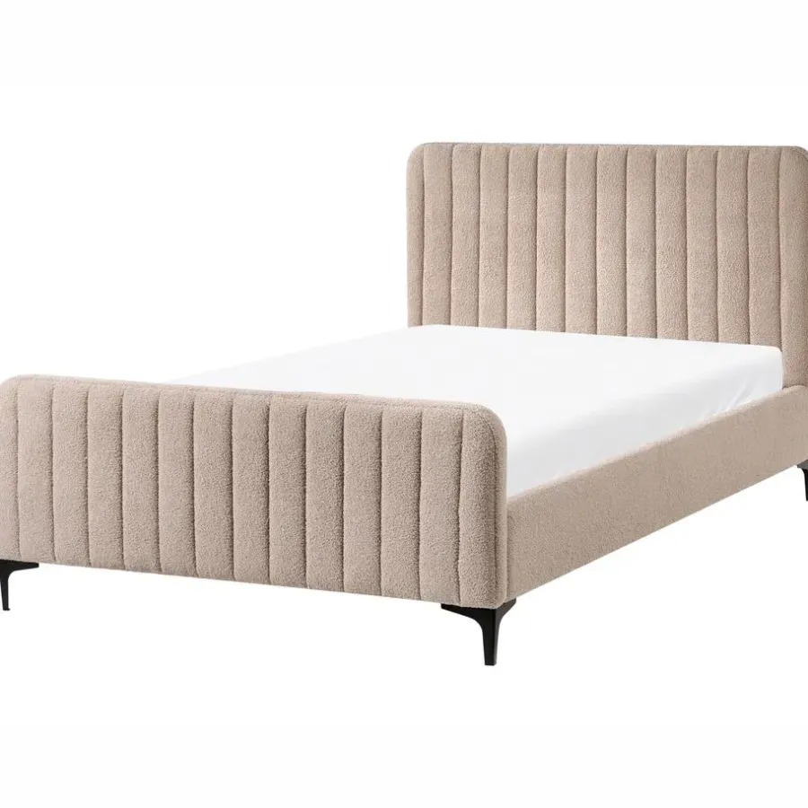 Leen Bakker LUNAN - Tweepersoonsbed - Beige - 120 x 200 cm - Bouclé