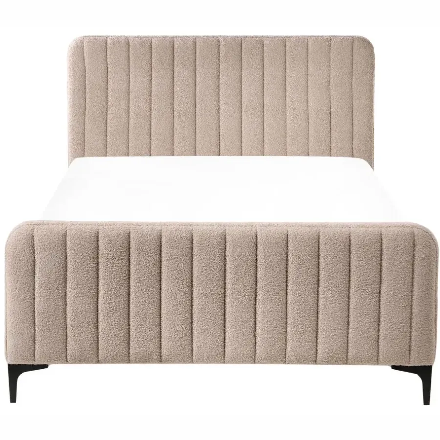 Leen Bakker LUNAN - Tweepersoonsbed - Beige - 120 x 200 cm - Bouclé