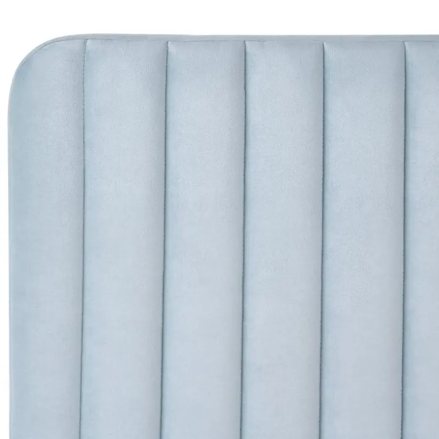 Twijfelaars-Leen Bakker LUNAN - Tweepersoonsbed - Lichtblauw - 120 x 200 cm - Fluweel
