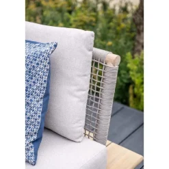 Loungebanken-Garden Impressions Lunar tweezitsbank - acaciahout met white wash - taupe - grey sand