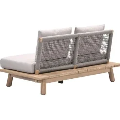 Loungebanken-Garden Impressions Lunar tweezitsbank - acaciahout met white wash - taupe - grey sand