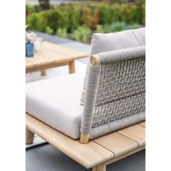 Loungebanken-Garden Impressions Lunar tweezitsbank - acaciahout met white wash - taupe - grey sand