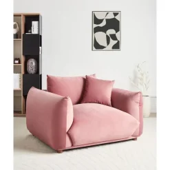 Fauteuils-Beliani LUVOS - Fauteuil - Roze - Fluweel