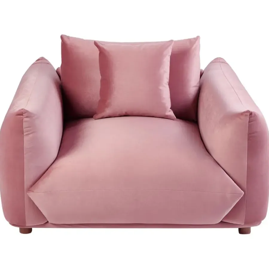 Fauteuils-Beliani LUVOS - Fauteuil - Roze - Fluweel