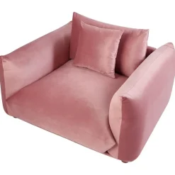 Fauteuils-Beliani LUVOS - Fauteuil - Roze - Fluweel