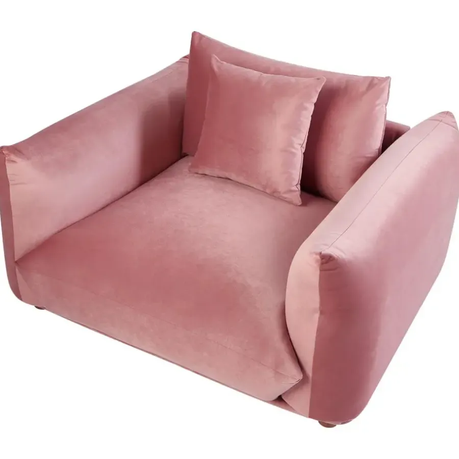 Fauteuils-Beliani LUVOS - Fauteuil - Roze - Fluweel