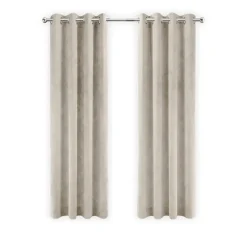 Kant &Amp; Klaar Gordijnen-LW Collection Gordijnen beige 270X140CM velvet kant en klaar 1 stuk