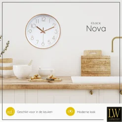 LW Collection Keukenklok Nova rosé 30cm