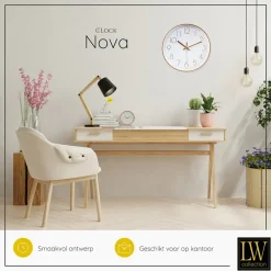 LW Collection Keukenklok Nova rosé 30cm