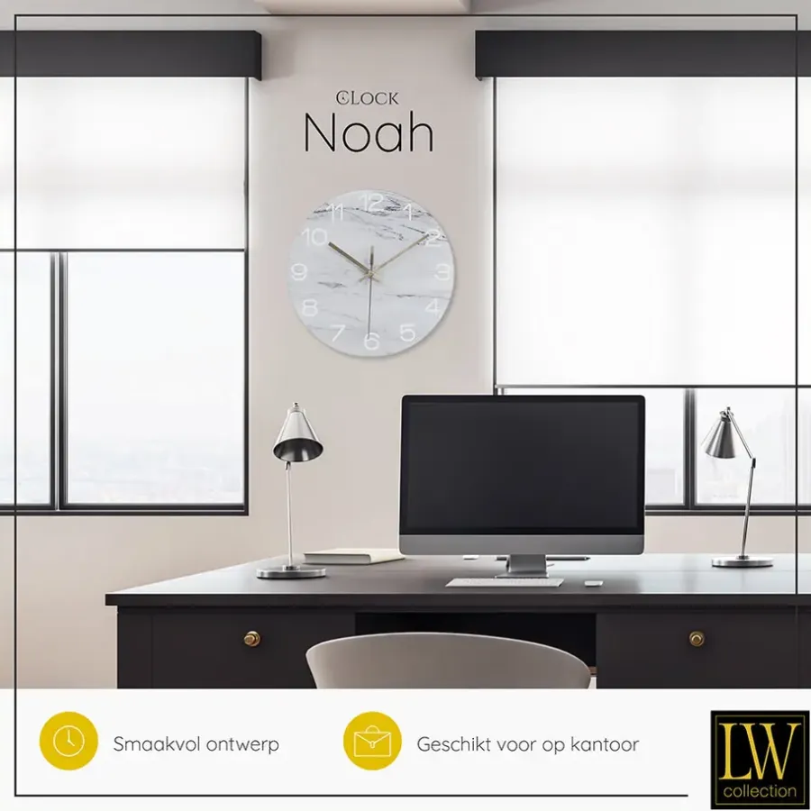 LW Collection Keukenklok Noah 30cm