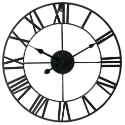 LW Collection Wandklok Olivier zwart 60cm