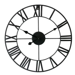 LW Collection Wandklok Olivier zwart 40cm