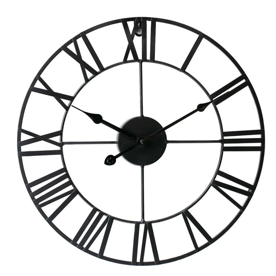 LW Collection Wandklok Olivier zwart 40cm