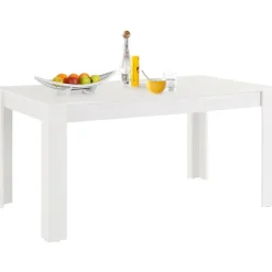 Loft24 Lynn - Eettafel 160x90 cm voor 8 in wit MDF