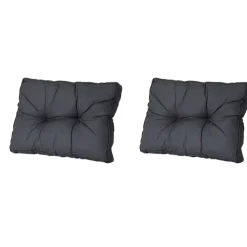 Loungekussens-Madison - Florance Rugkussen Basic black - Ca. 43x60 cm - Set van 2