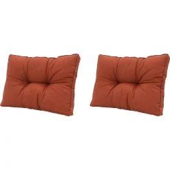 Loungekussens-Madison - Florance Rugkussen Panama terra - Ca. 43x73 cm - Set van 2