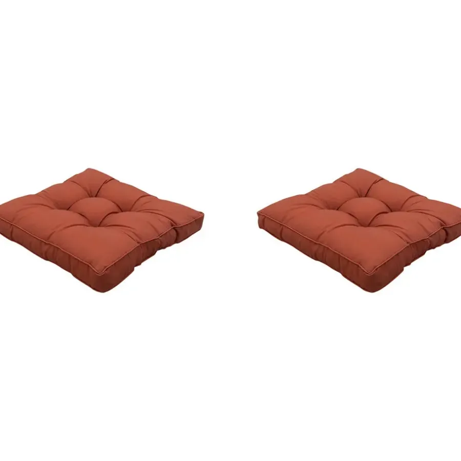 Madison - Florance Zitkussen Panama terra - Ca. 60x60 cm - Set van 2