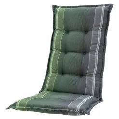 Tuinstoelkussens-Madison - Hoge rug - Stef green - 123x50 - Groen