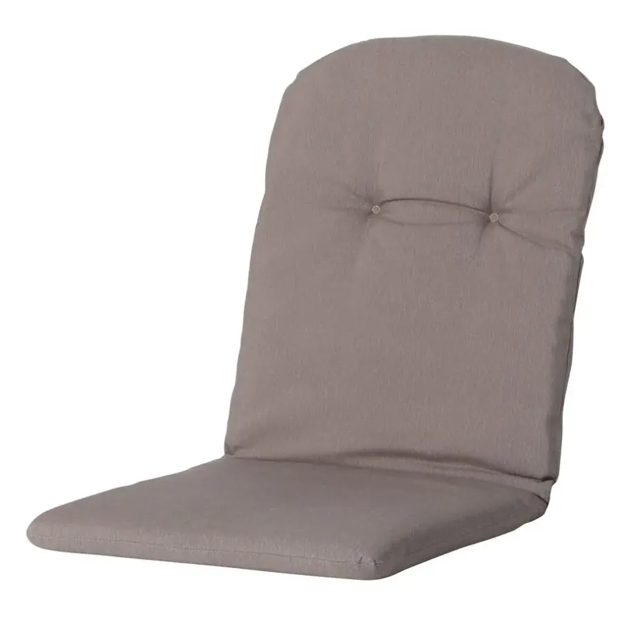 Tuinstoelkussens-Madison - Kuipstoelkussen Hoge Rug Panama taupe - Ca. 96x45 cm - Set van 4