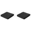 Madison - Lounge Profi-Line Zitkussen Rib black - Ca. 73x73 cm - Set van 2